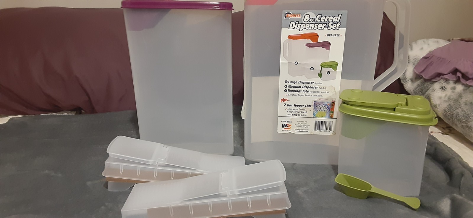 NEW 8 PC SET CEREAL CONTAINERS