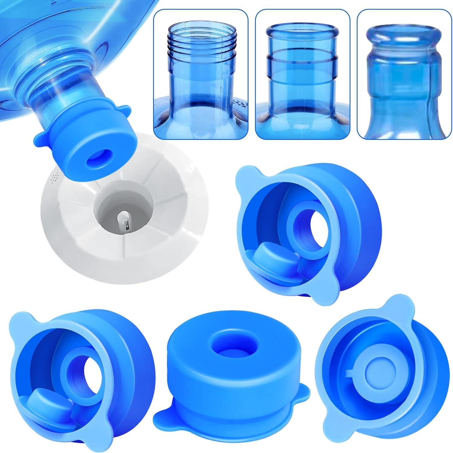 Primo Leak-Proof Water Jug Caps 4-Pack – Perfect for 5 Gallon & 3 Gallon Jugs