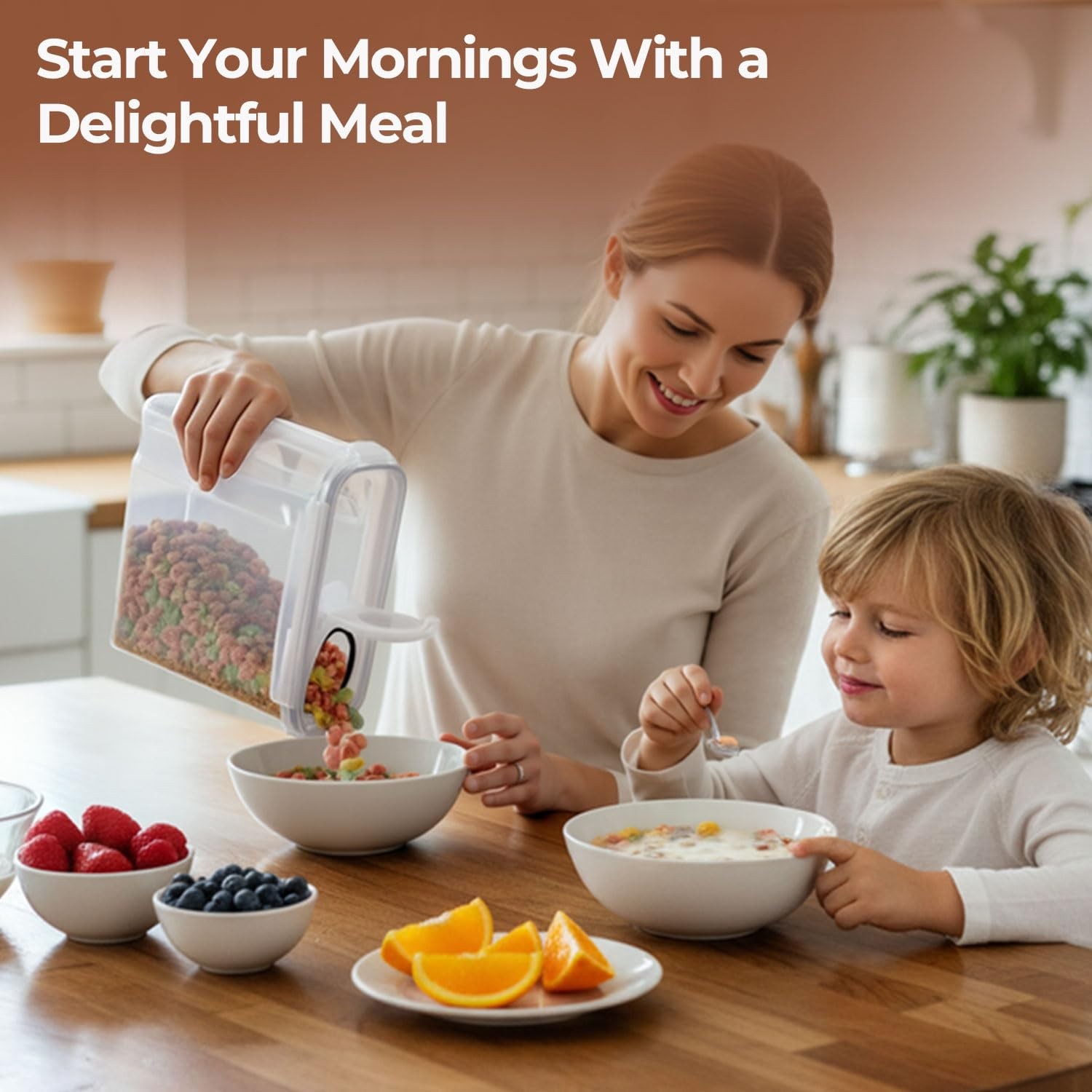 ComSaf 6.7Qt Cereal Storage Container Set of 2 – Ideal for Home Cooks Storing…