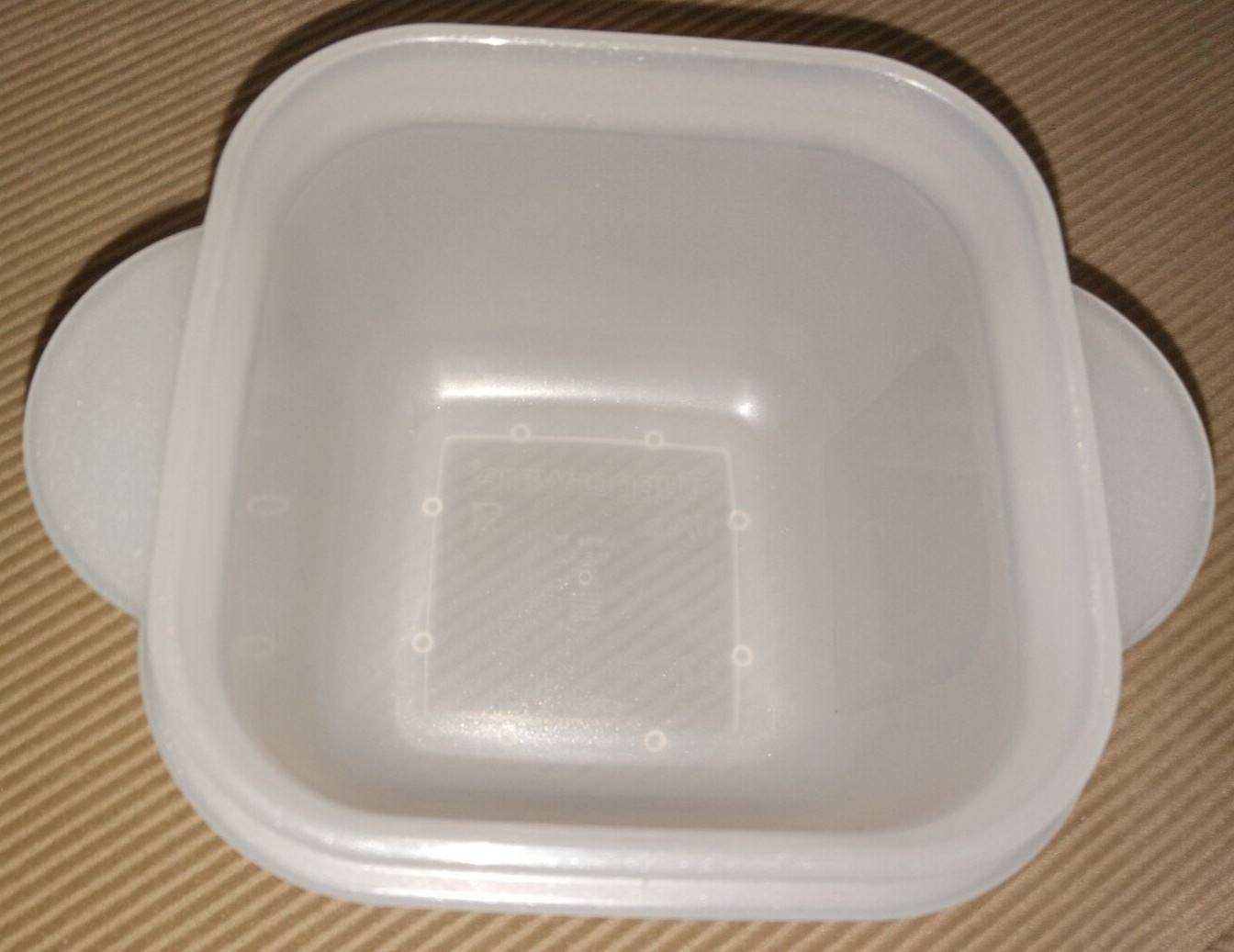 2 TUPPERWARE Sheer Crystalwave Containers #4893/4894 w Vented Green Seals #4895