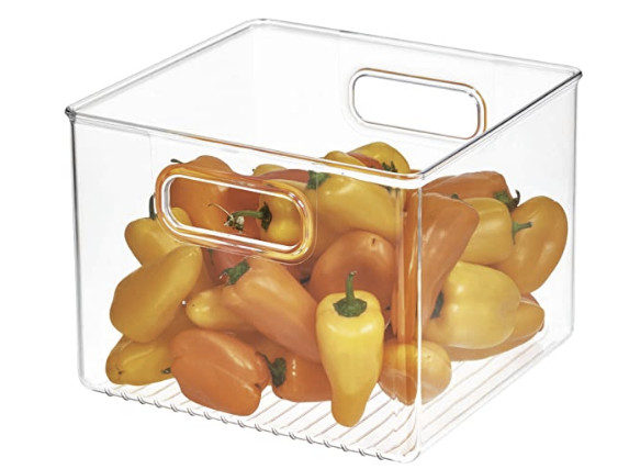 iDesign 71230 Plastic Bin, Kitchen Storage Organizer for Refrigerator, Freezer a