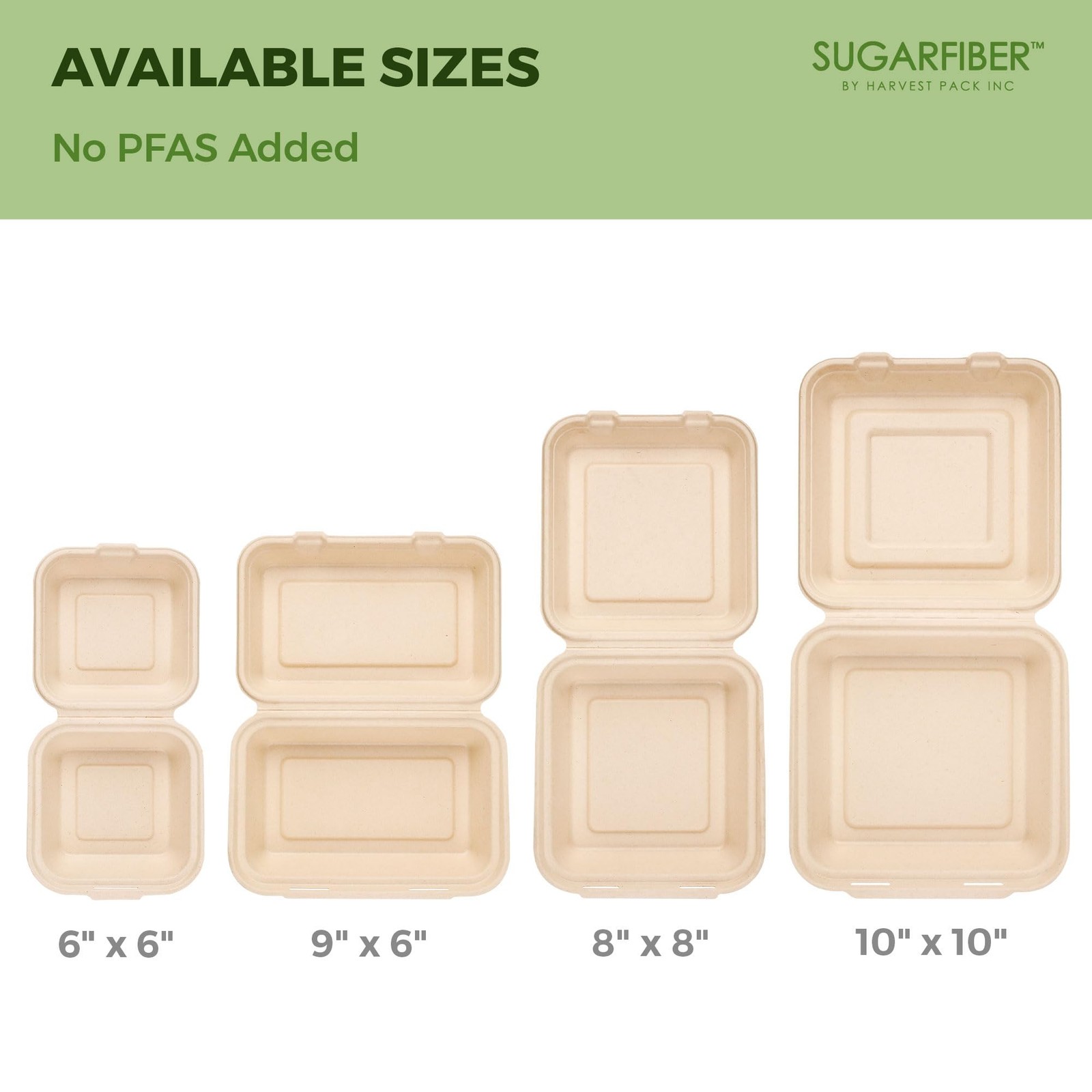 50 Contenedores 9X6 De Fiambrera Platos Desechables Con Tapa Para Vender Comida