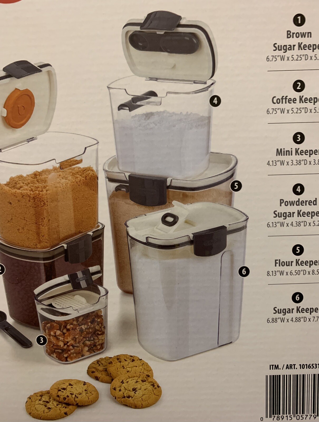 ProKeepers, 6Pc – Bakers Kitchen Food Storage Container Set | Flour Sugar +++