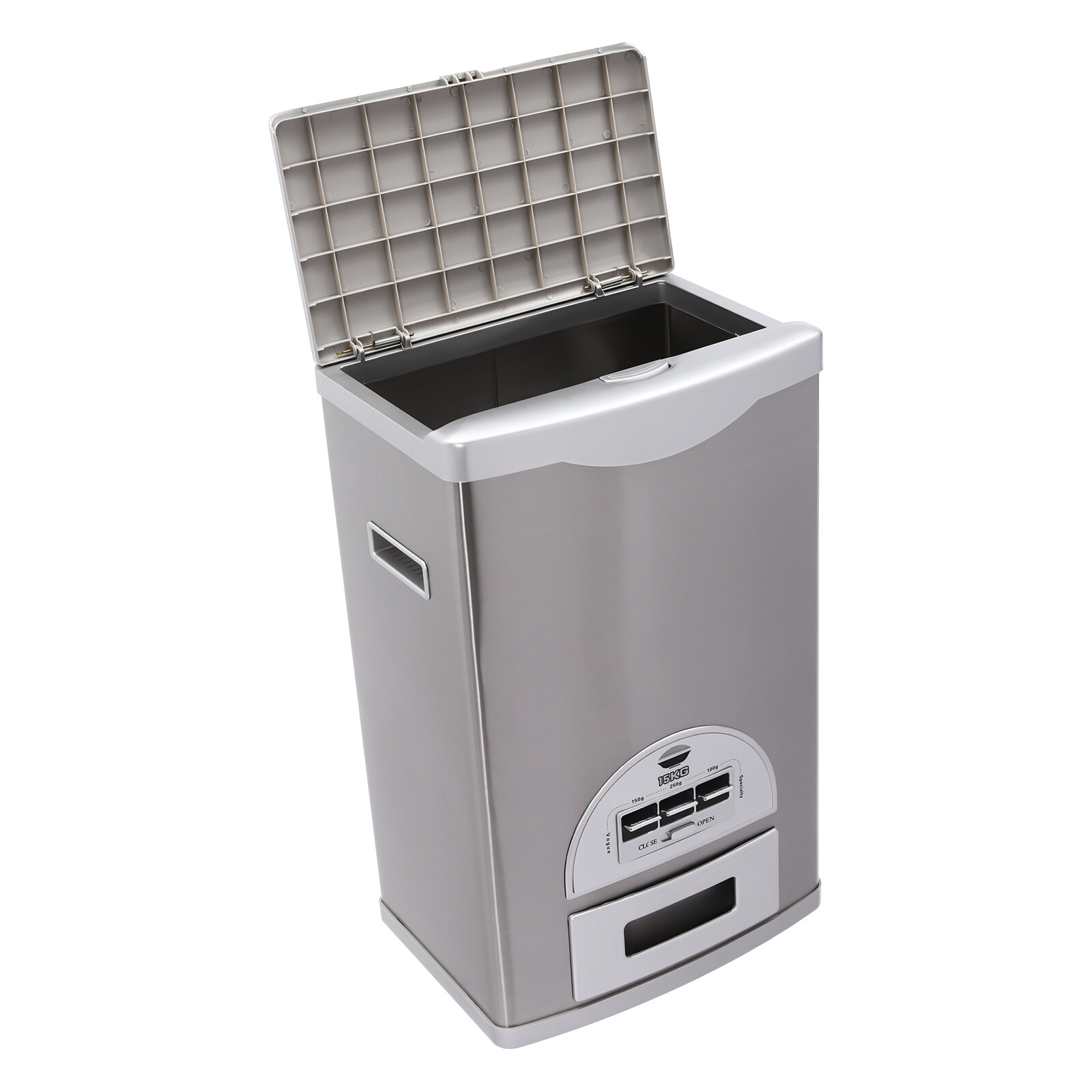 NEW Rice Storage Container Steel Rice Automatic Precise Dispenser 30.5*22*50cm