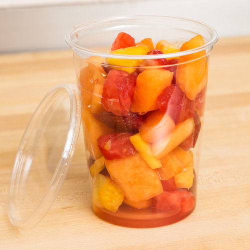32 oz Plastic Clear Round Deli Food/Soup Storage Container Cups w/ Lids 250 pack