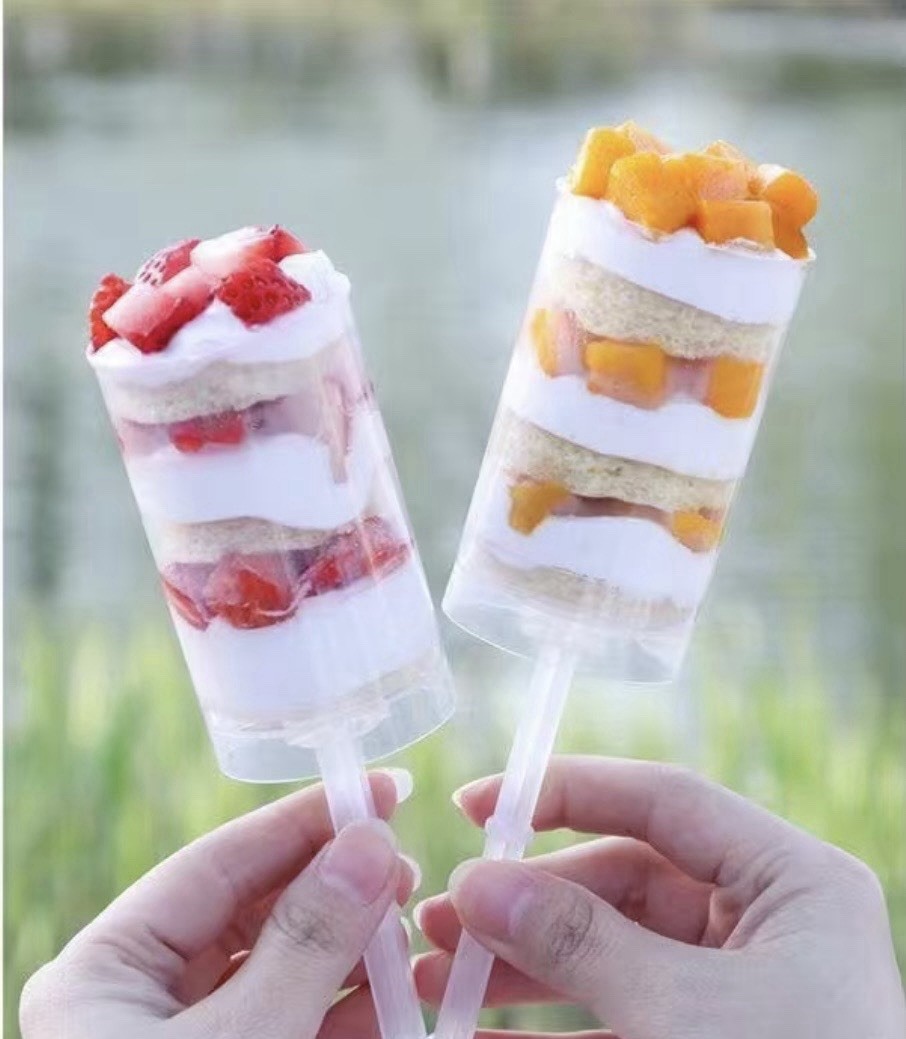25PCS Push Up Cake Pop Containers Clear Dessert Push Pops Lids Party Treat Cups