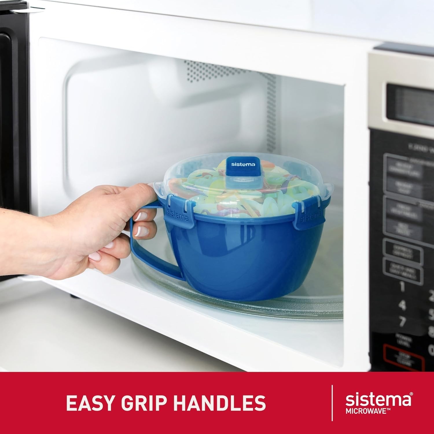 Dishwasher Safe Red Microwave Bowl Set – Steam Vents for Mess-Free Heating