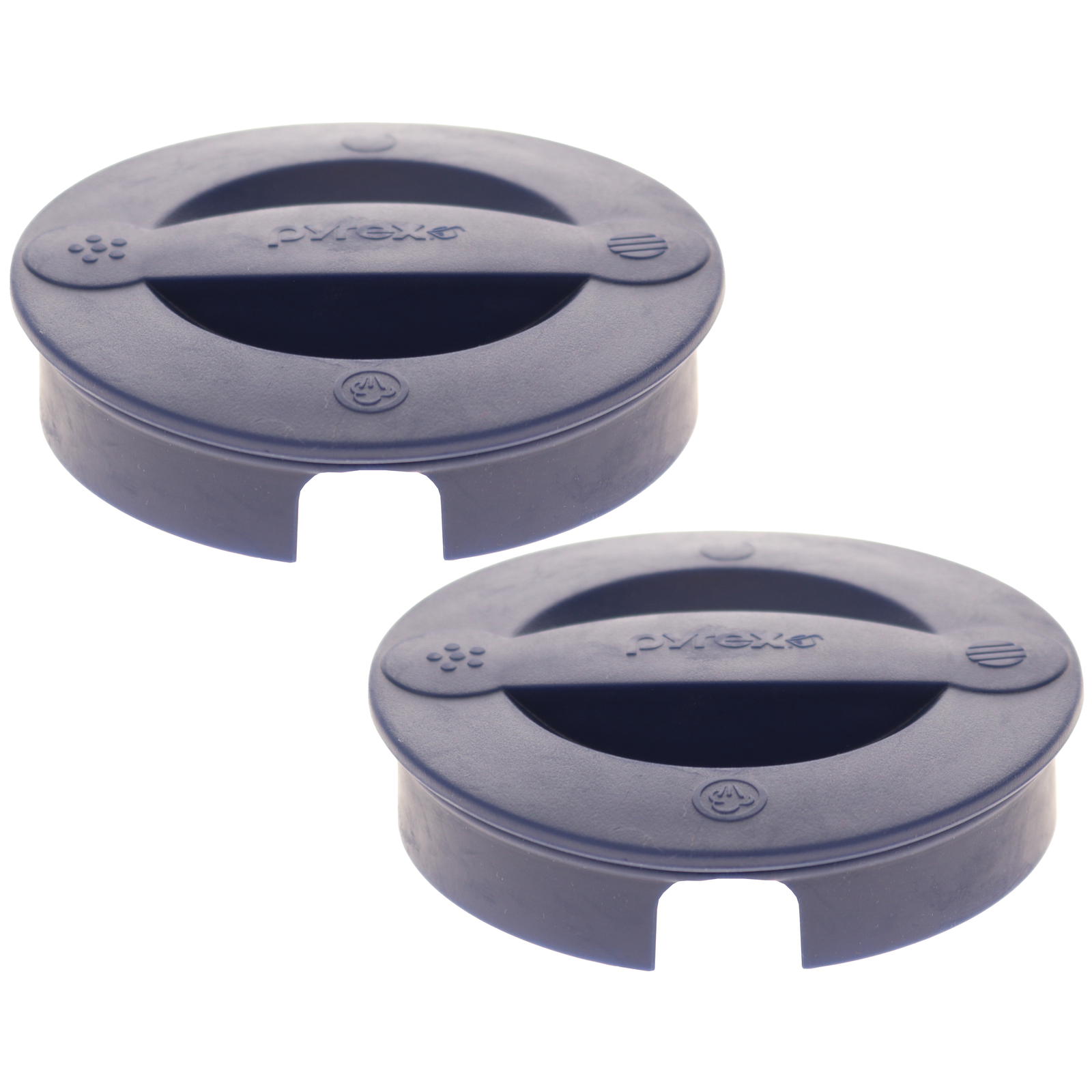 Pyrex 516-RRD-PC Dark Blue Replacement Cover Lid for 2-Cup Measuring Cup(2-Pack)