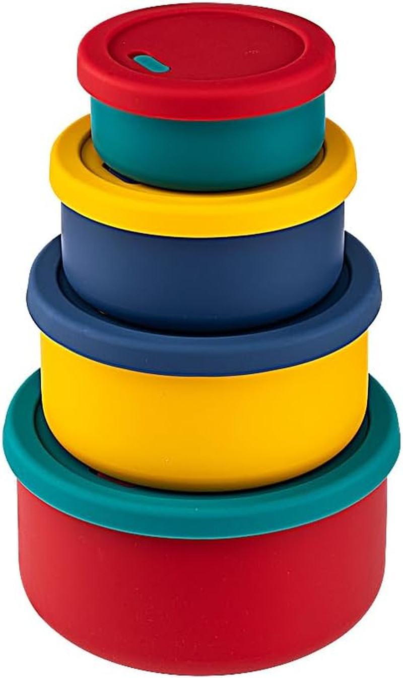 Silicone Bowls from 71Oz to 13.5Oz, Silicone Food Storage Containers Set, Thick
