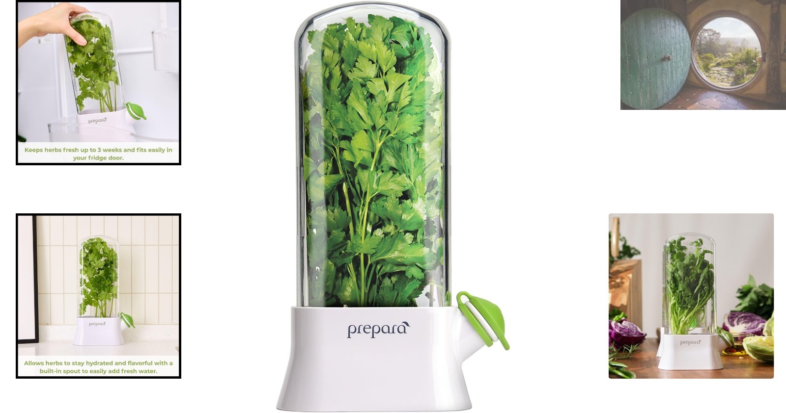Herb Savor Eco: BPA-Free Herb Storage Container, Keeps Herbs Fresh for 3 Weeks