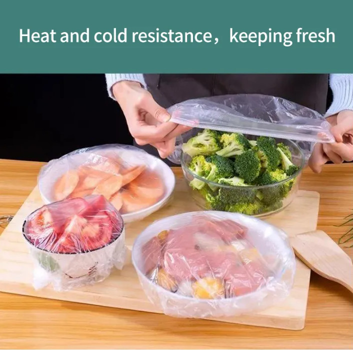 Disposable Food Cover Plastic Wrap Elastic Food Lids For Fruit Bowls Dust Cover