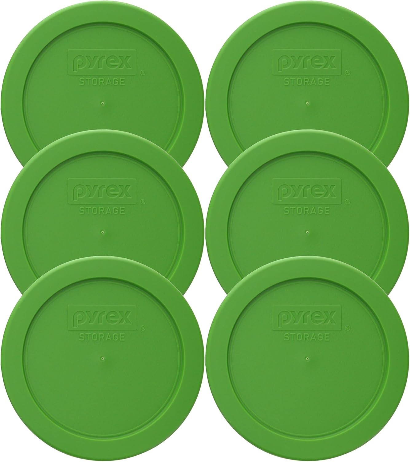 Durable 2-Cup Lawn Green Storage Lids – 6 Pack of BPA-Free & Dishwasher Safe