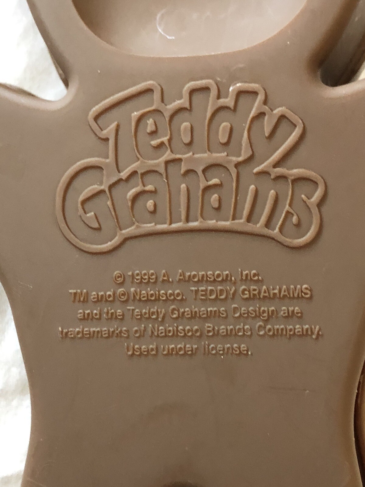 Teddy Grahams Flip Top Dark Brown Snack Container Vintage 1999, used