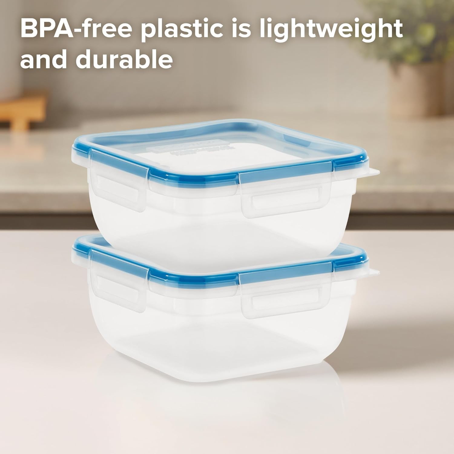 Plastic Total Solution 2-Pack (5.5-Cup) Food Storage Containers Set, Leakproof