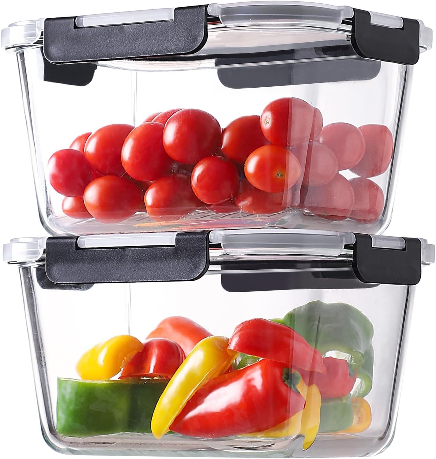 Easy-Clean 4-Piece Glass Meal Prep Set – Safe for Freezer, Oven, and Microwave