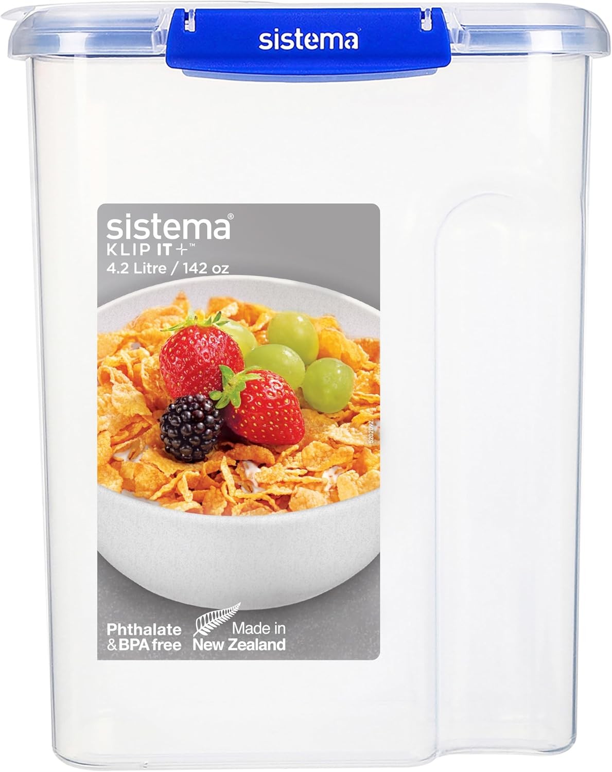 Sistema KLIP IT PLUS Cereal Storage Container | Airtight 4.2 Medium, Blue