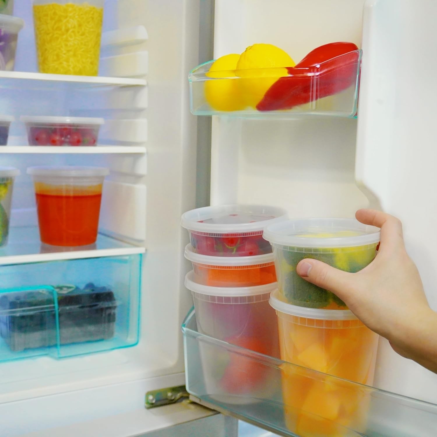 Microwavable 16 oz Food Storage Containers – 36 Leak-proof Sets, Clear Design