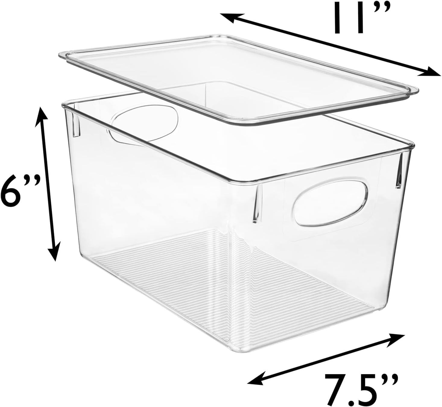 Plastic Storage Bins with Lids, 4 Pack – Perfect Pantry Organization and Storage