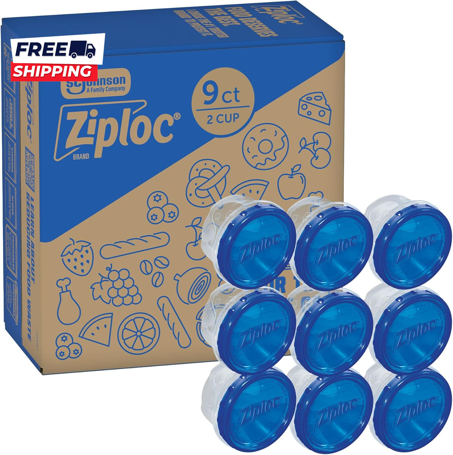 Brand Twist N Loc Food Storage Containers, Leak Resistant Design Small Round 9 C