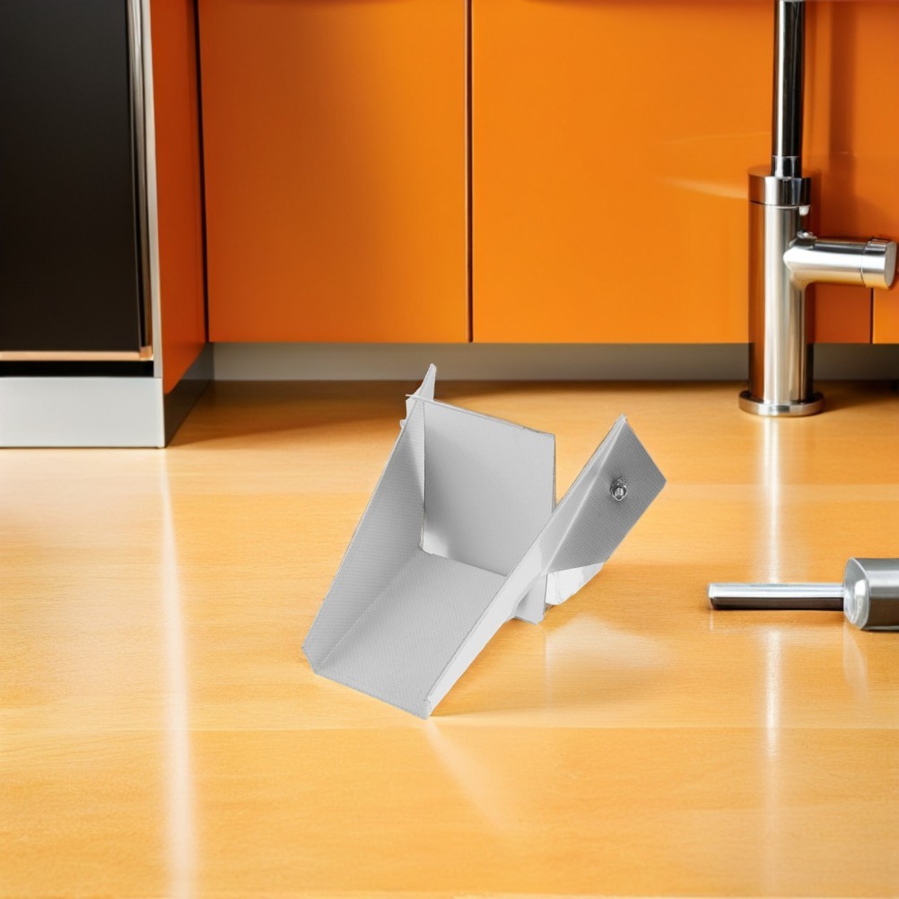 White Metal Grain Container Spout with Smooth Flow for Rice and Flour Bins