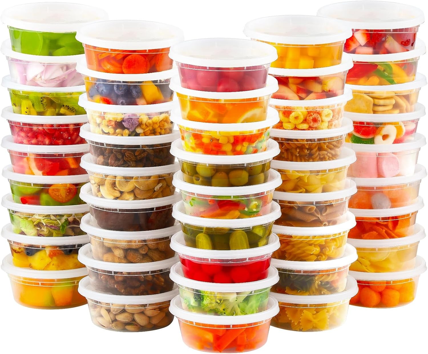 36 Sets 8 oz Plastic Deli Containers with Lids, Airtight Food Storage