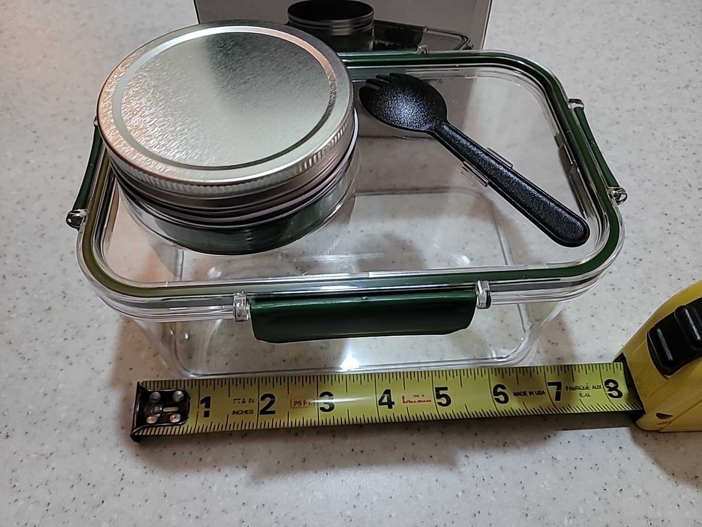 Fruit Salad Container with Dressing Cup & Plastic Fork
