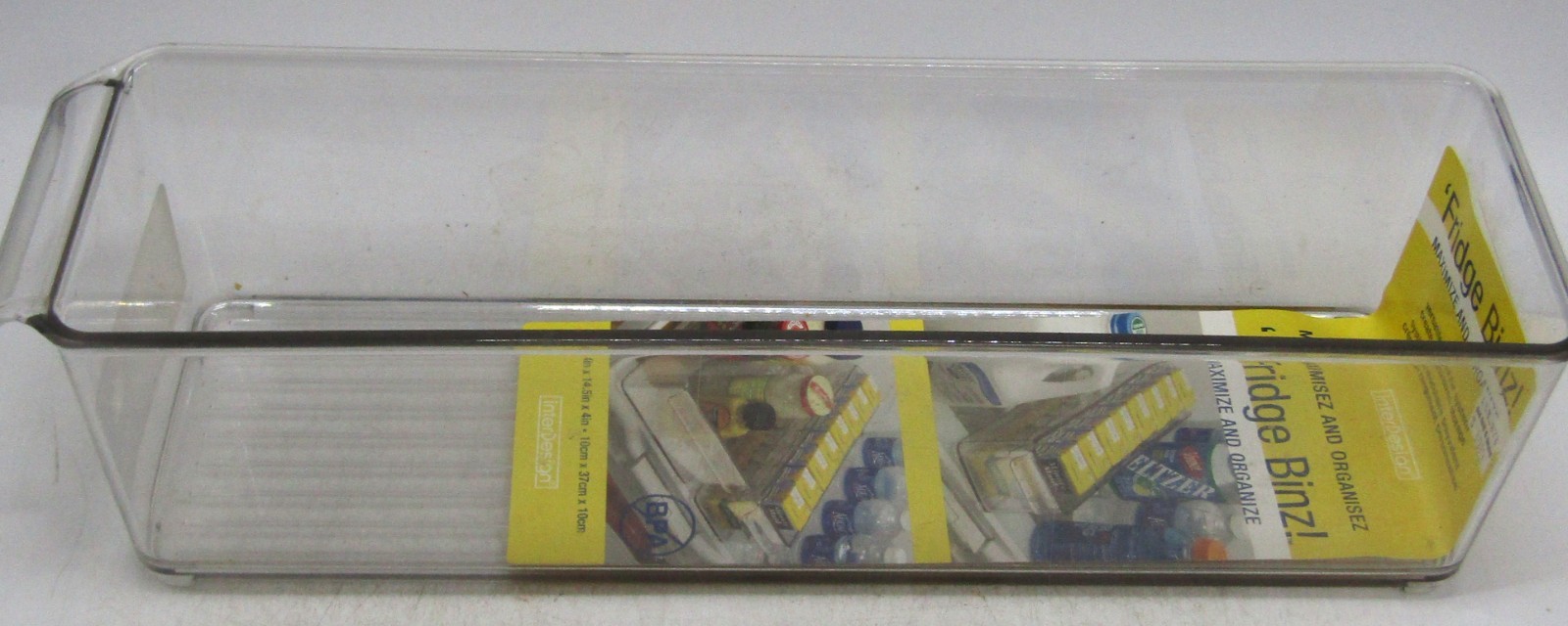 Fridge Freezer Bin – InterDesign – 4″ x 14.5″ x 4″ – Storage – Clear