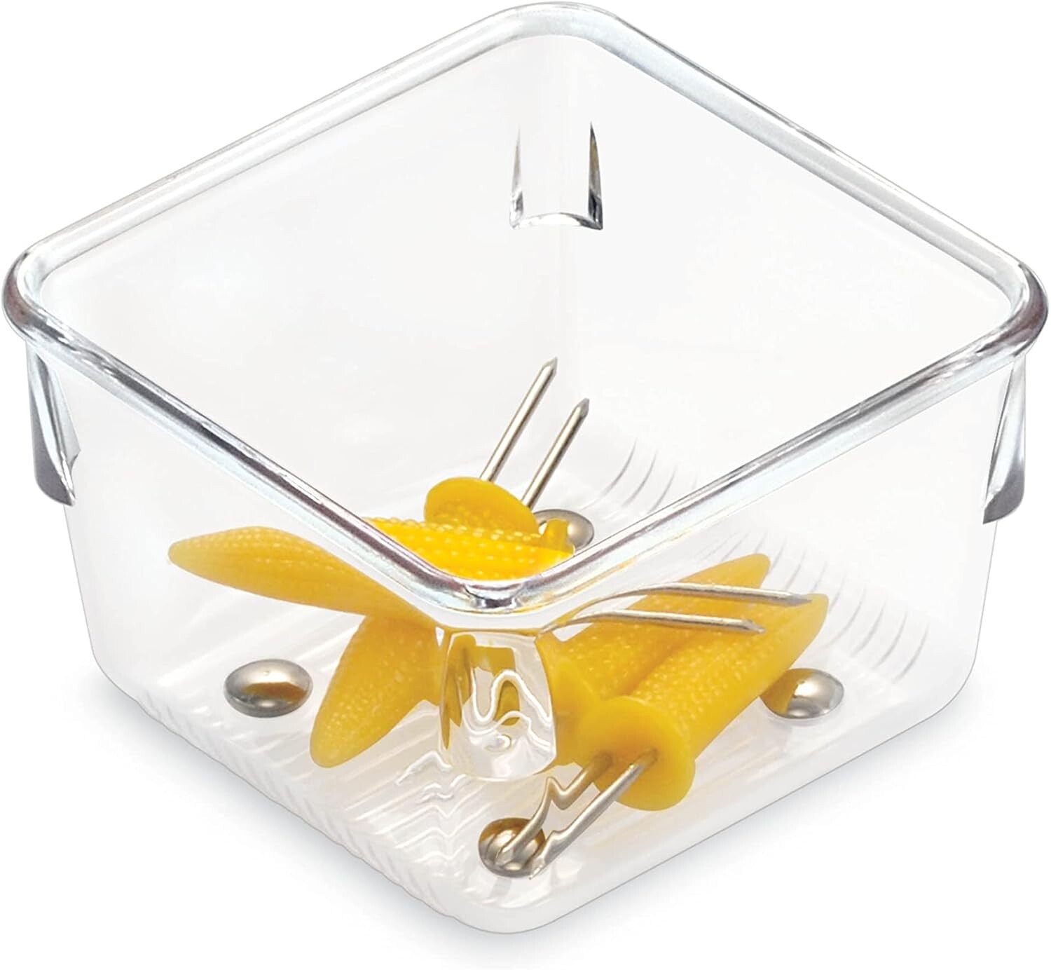 iDesign Linus 52230 3″ x 3″ x 2″ Clear Plastic Drawer Organizer Container