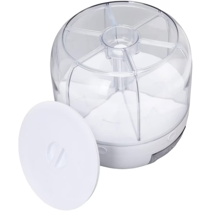 6 Grid Rotating Rice Container Cereal Grain Dispenser Airtight Dry Food Storage