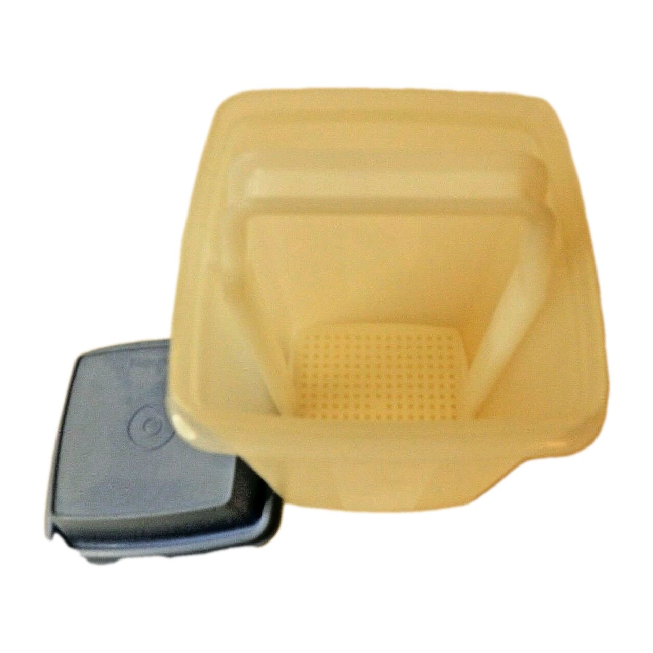 Tupperware Pickle Keeper VTG Light Blue Lid Clear Base Olive Keeper 3 PCS