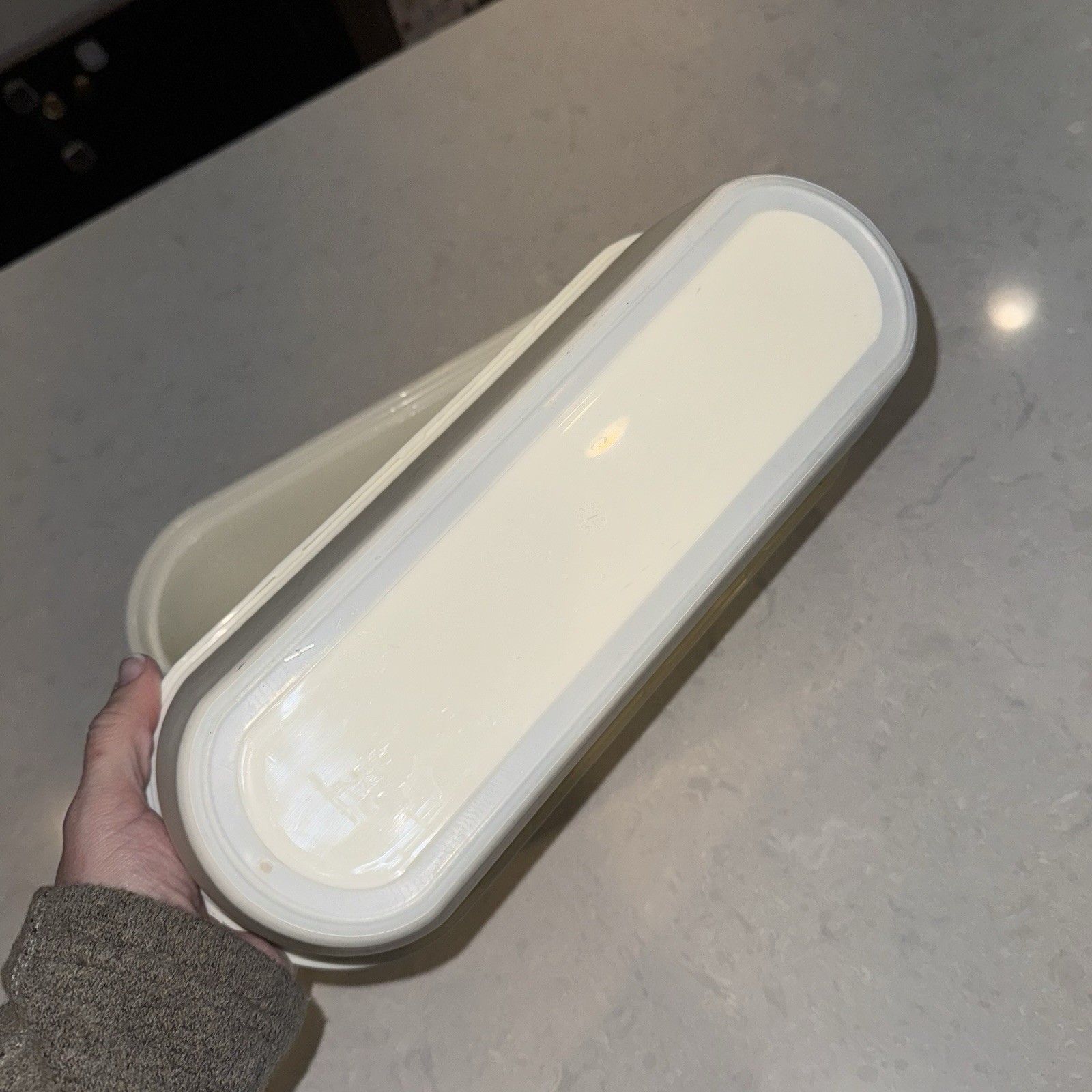 Lot Of 2 Tovolo Glide A Scoop Ice Cream Tub Reusable Container 1.5 Quart White
