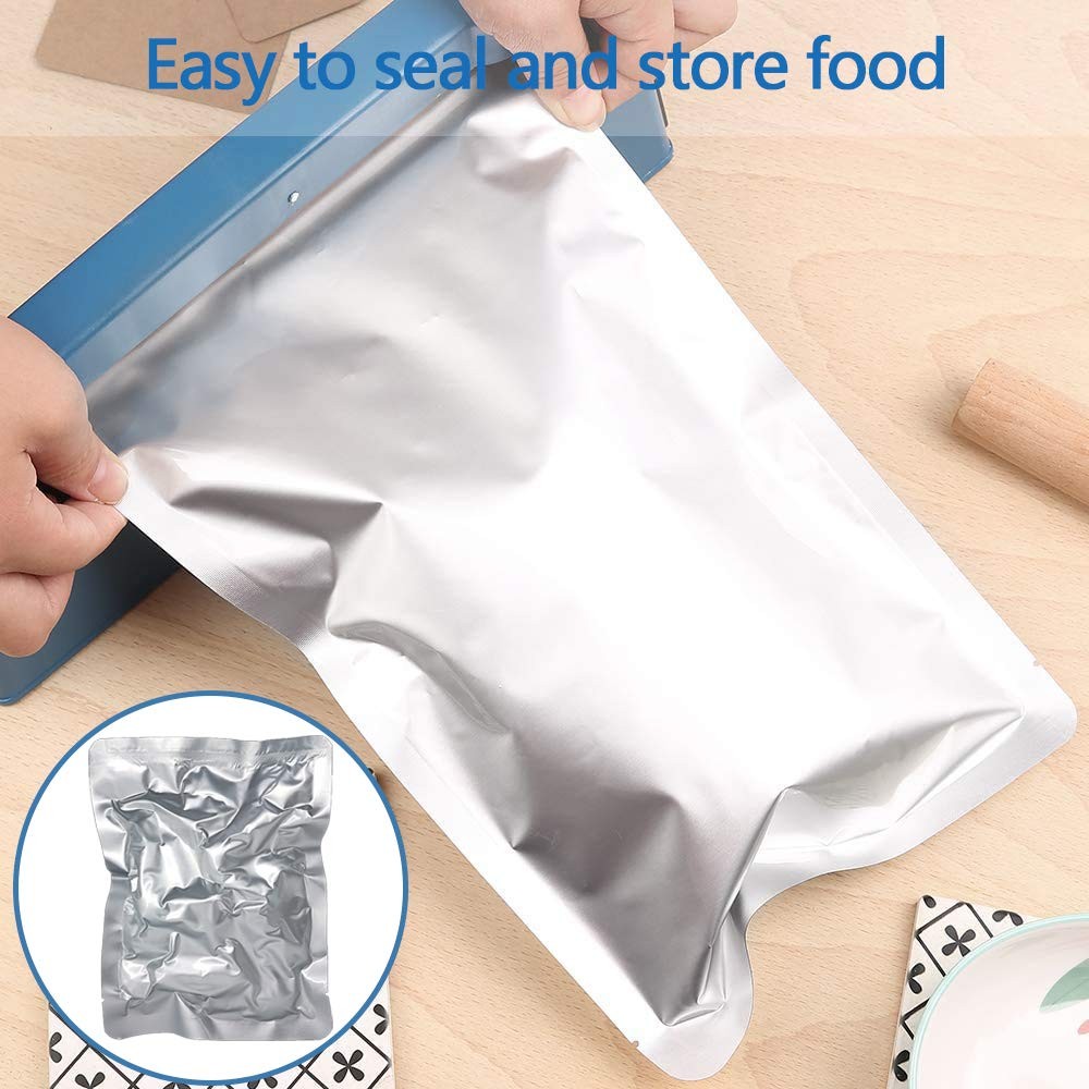 100 Pieces 1 Quart Mylar Bags 6 x 9 Inch, 5 Mil Mylar Bags for Food Storage C…