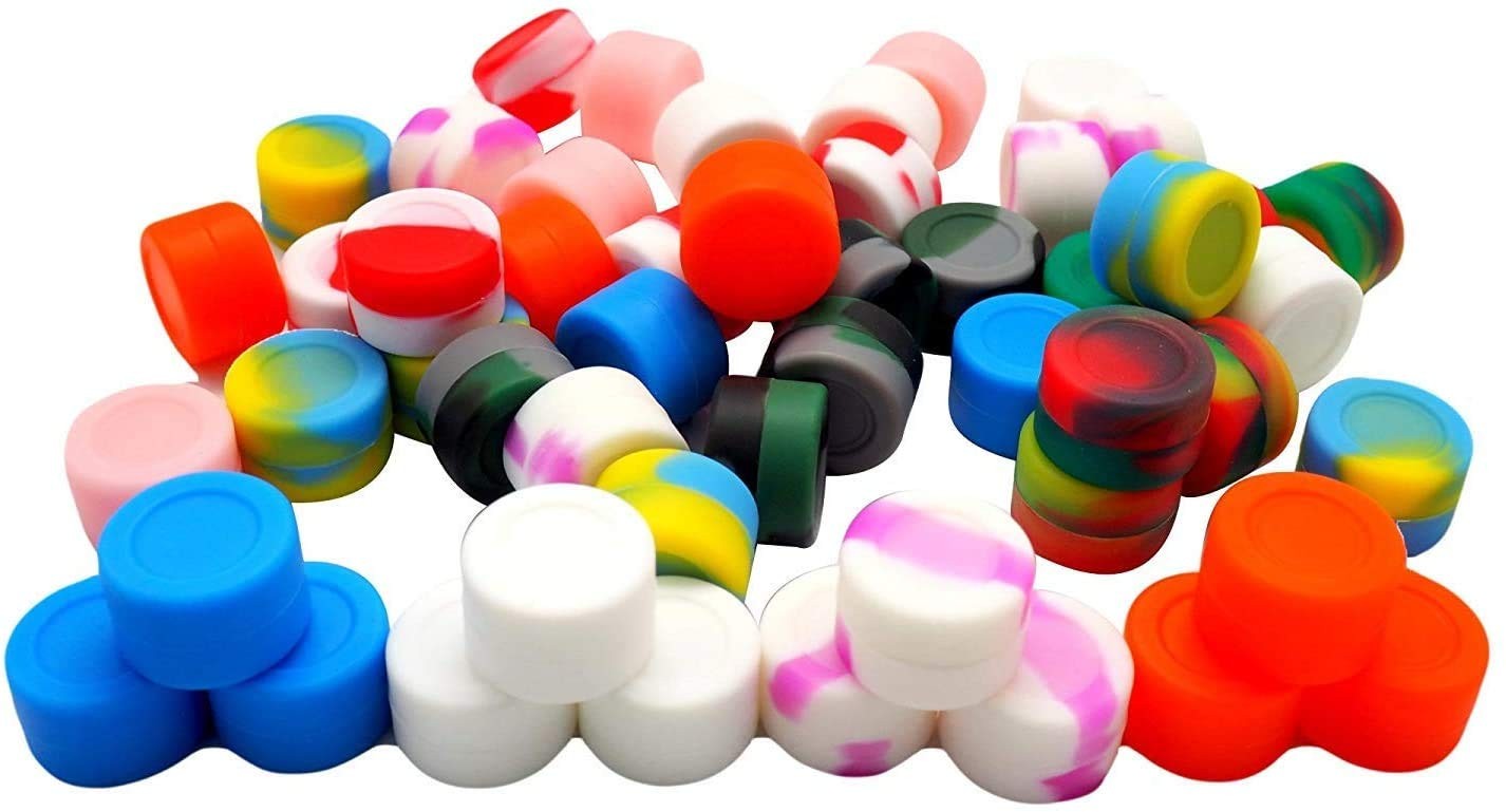 pizety 2ML 50Pcs Silicone Containers Non-Stick Multi 2ML, Color