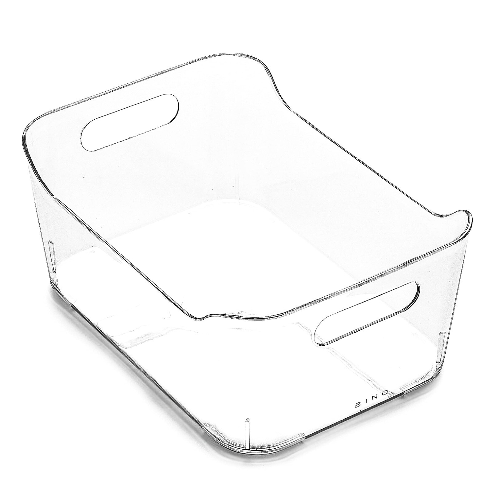 BINO | Plastic Storage Bins, Large – 2 Pack, Clear | THE SOHO COLLECTION Pantry