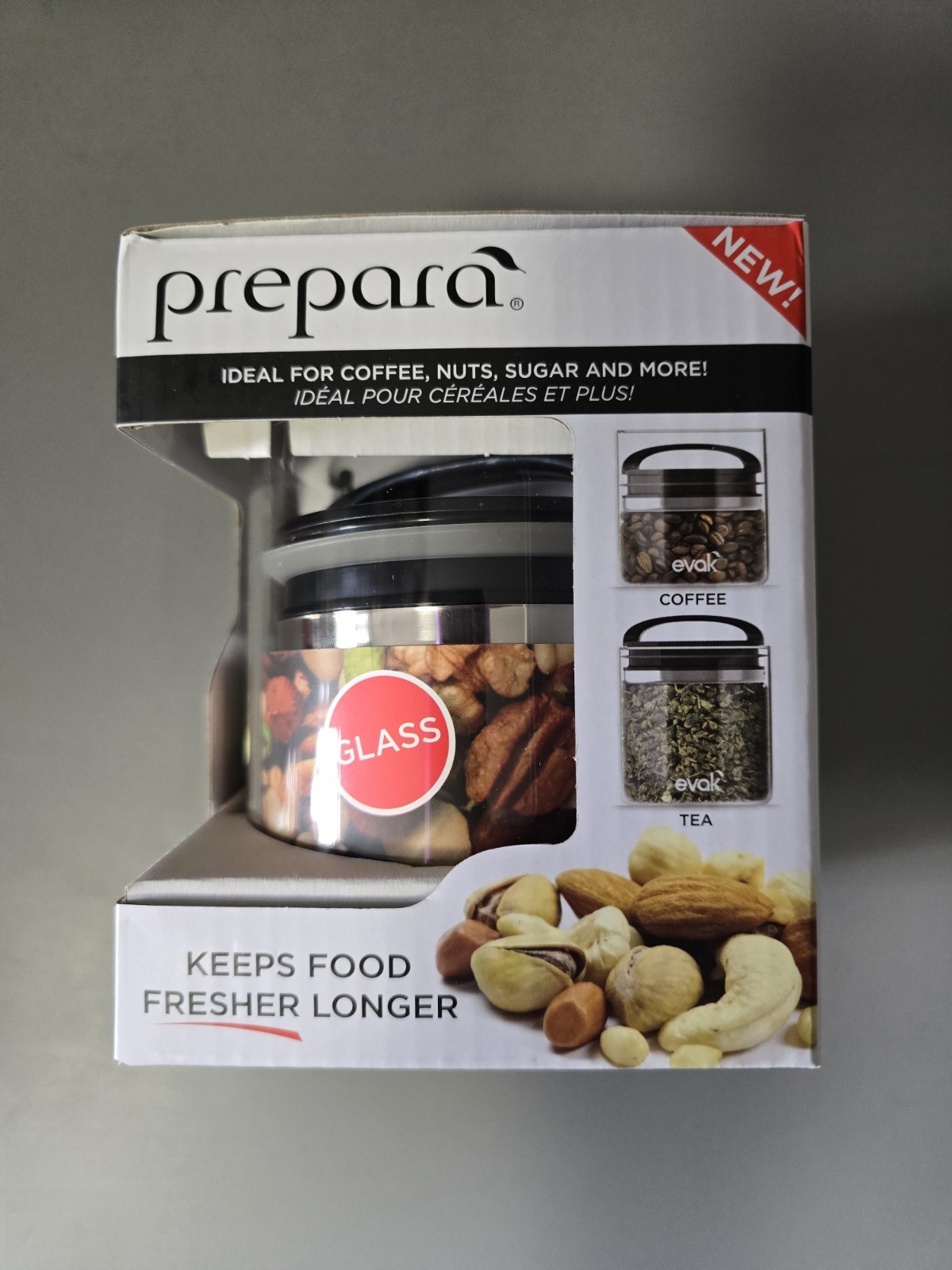 Prepara Evak Airtight Food Storage 16 oz Glass
