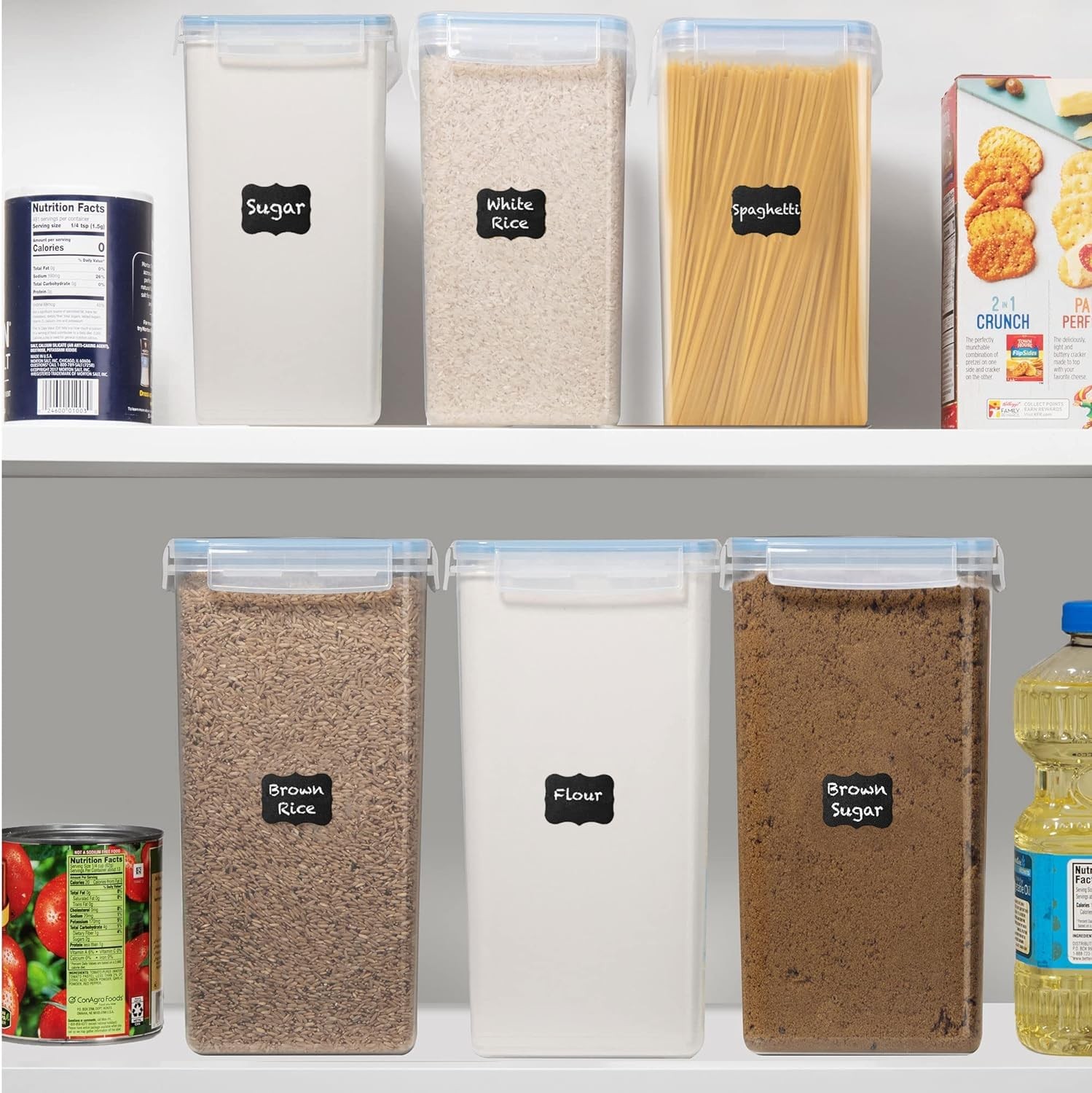 Flour Storage Container 2 PC [8.5L / 287 Oz] Extra Large Food Storage Contain…