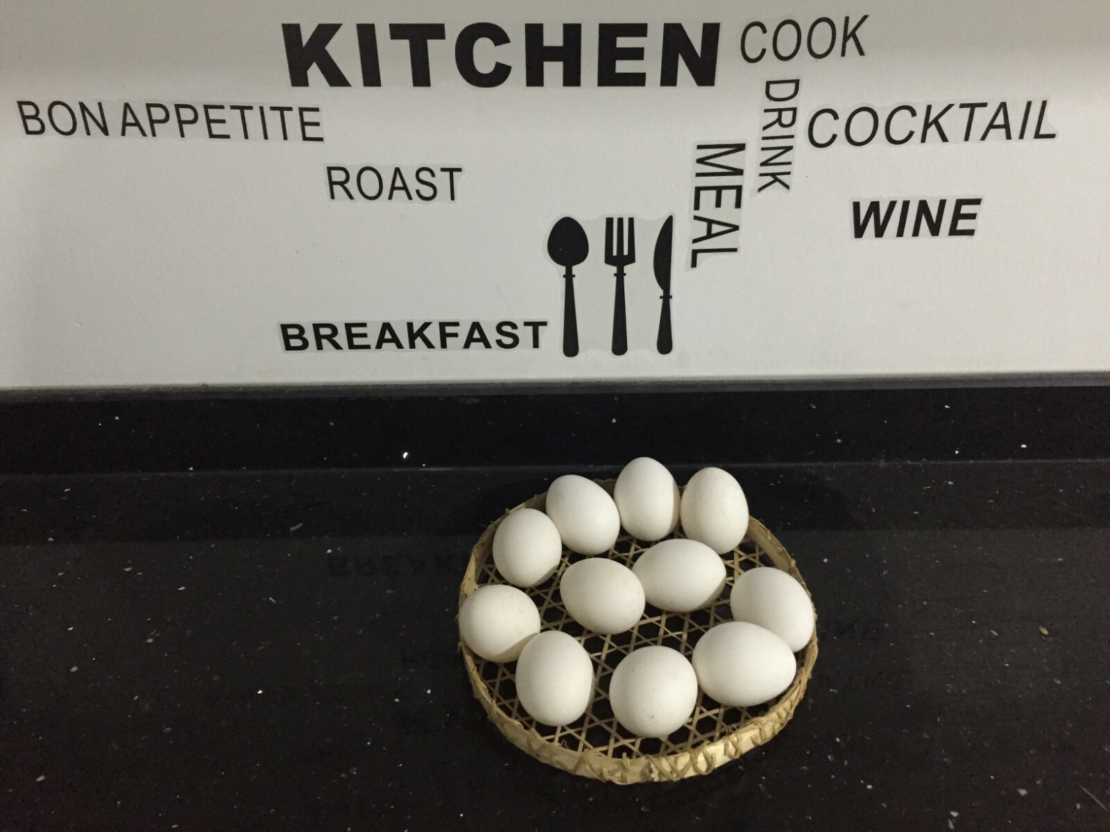 Eco friendly Handmade Rattan decorative pantry top egg Organizer container