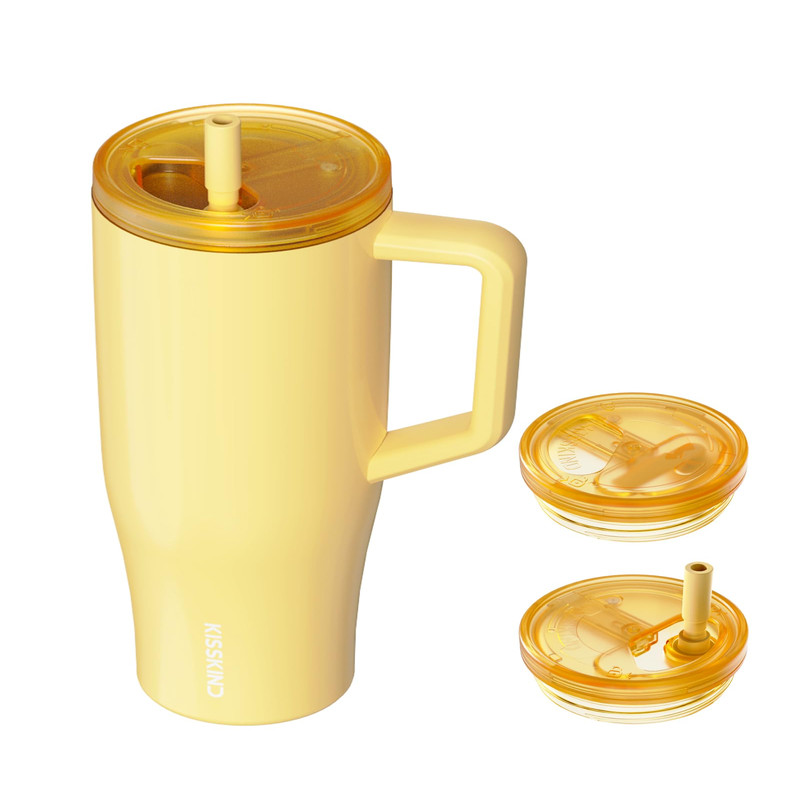 Kisskind 40 Oz Lumispin Tumbler Handle And Hidden Straw 100 Leak Proof Water