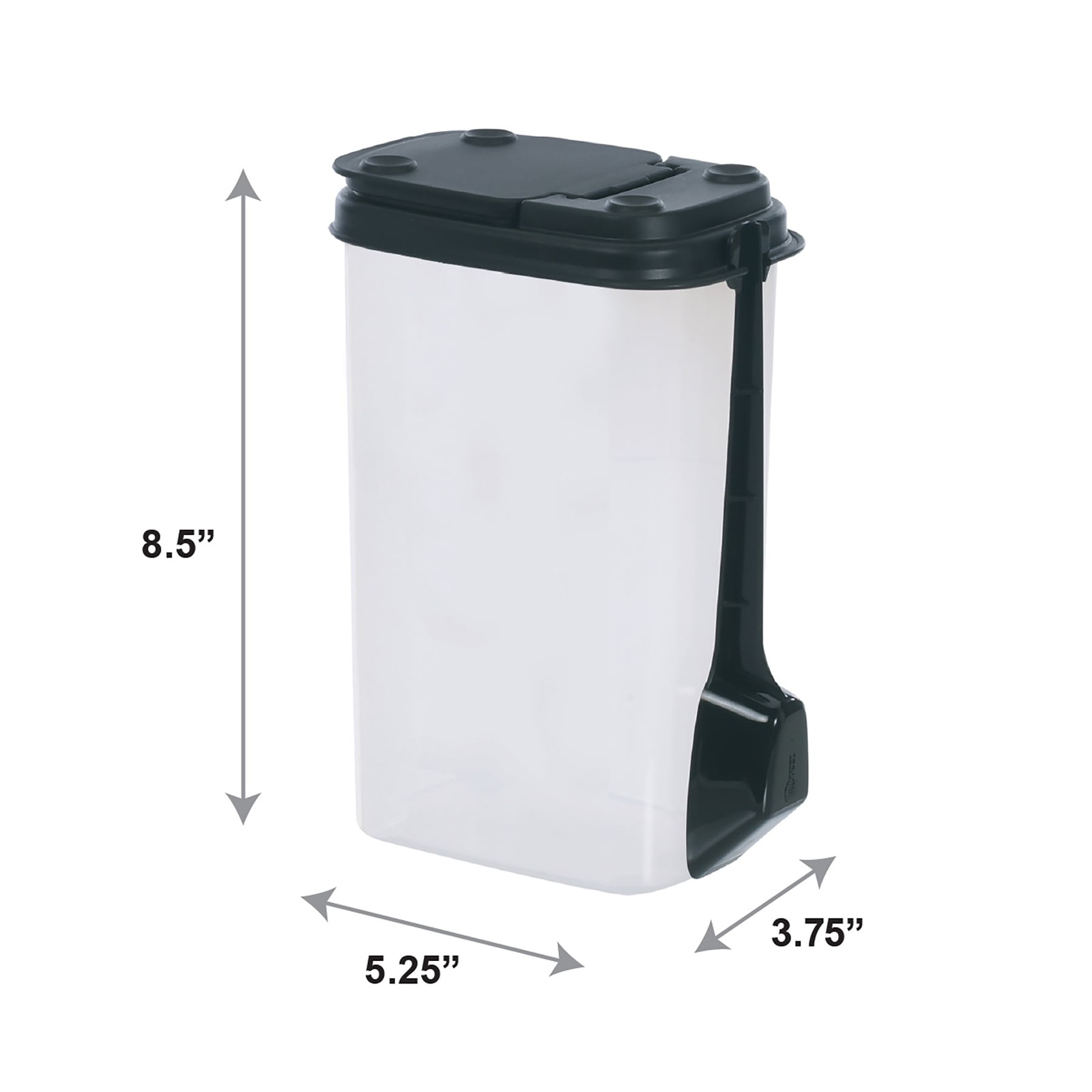 Set of 2, 1.6 Quart Plastic Coffee Canisters with Attached Measuring Scoops
