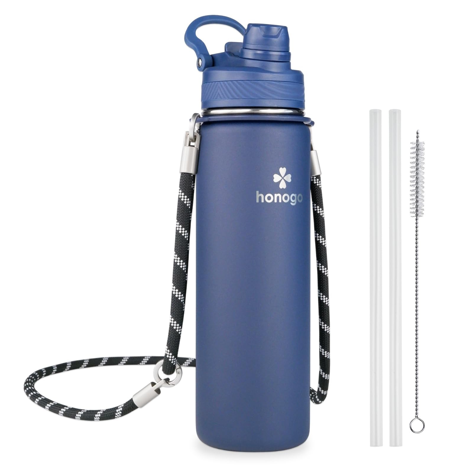 Honogo 24 Oz Insulated Water Bottle Shoulder Strap Stainless Steel Tumbler