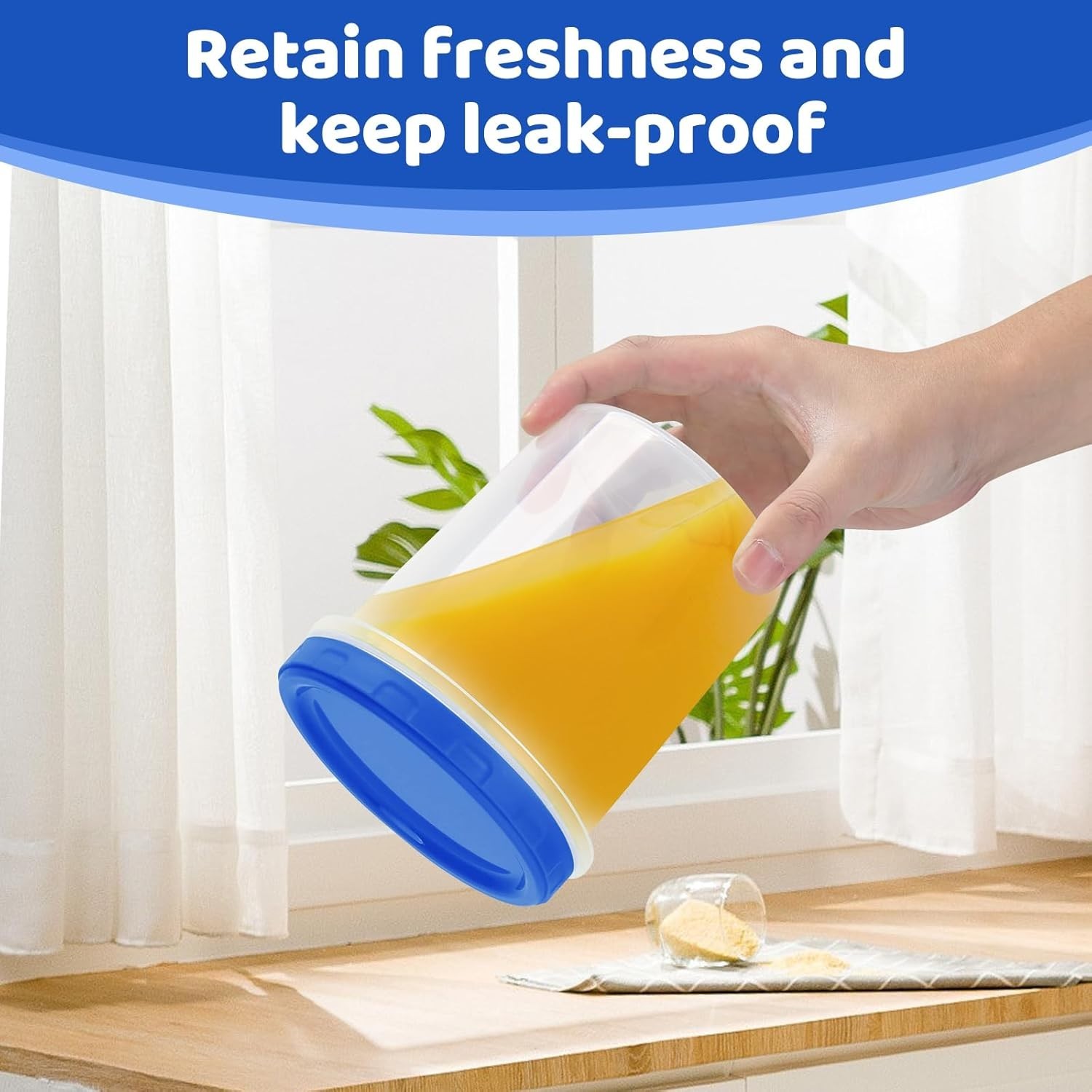 Reusable Freezer Containers with Leak-Resistant Lids