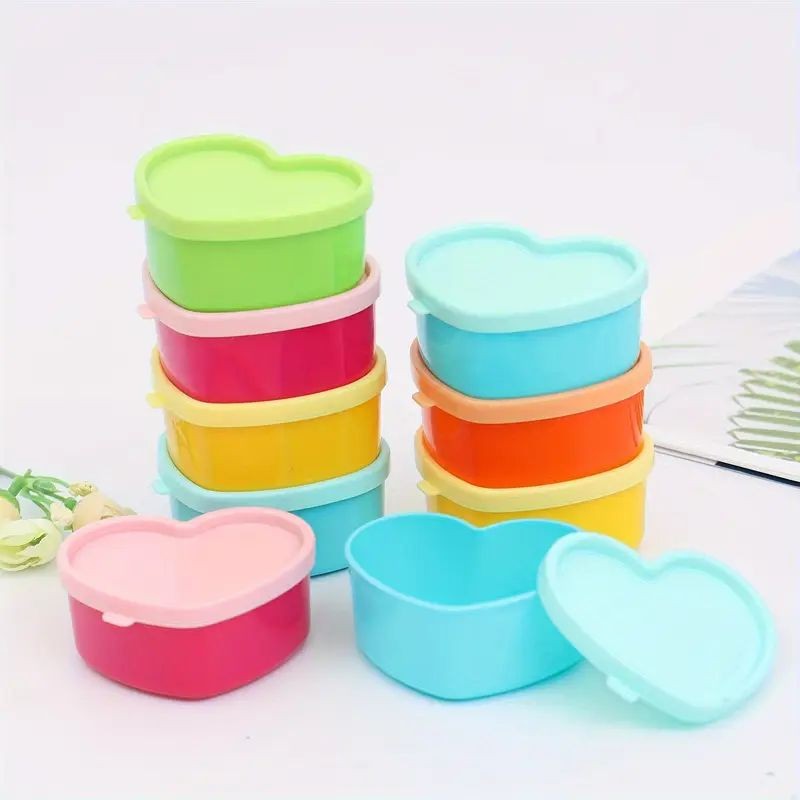 Food Storage Containers 85ml (Set of 5) – Love Shape, Multi-Coloured, BPA-Free