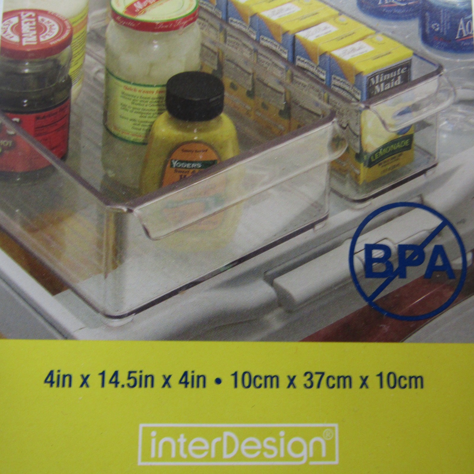 Fridge Freezer Bin – InterDesign – 4″ x 14.5″ x 4″ – Storage – Clear