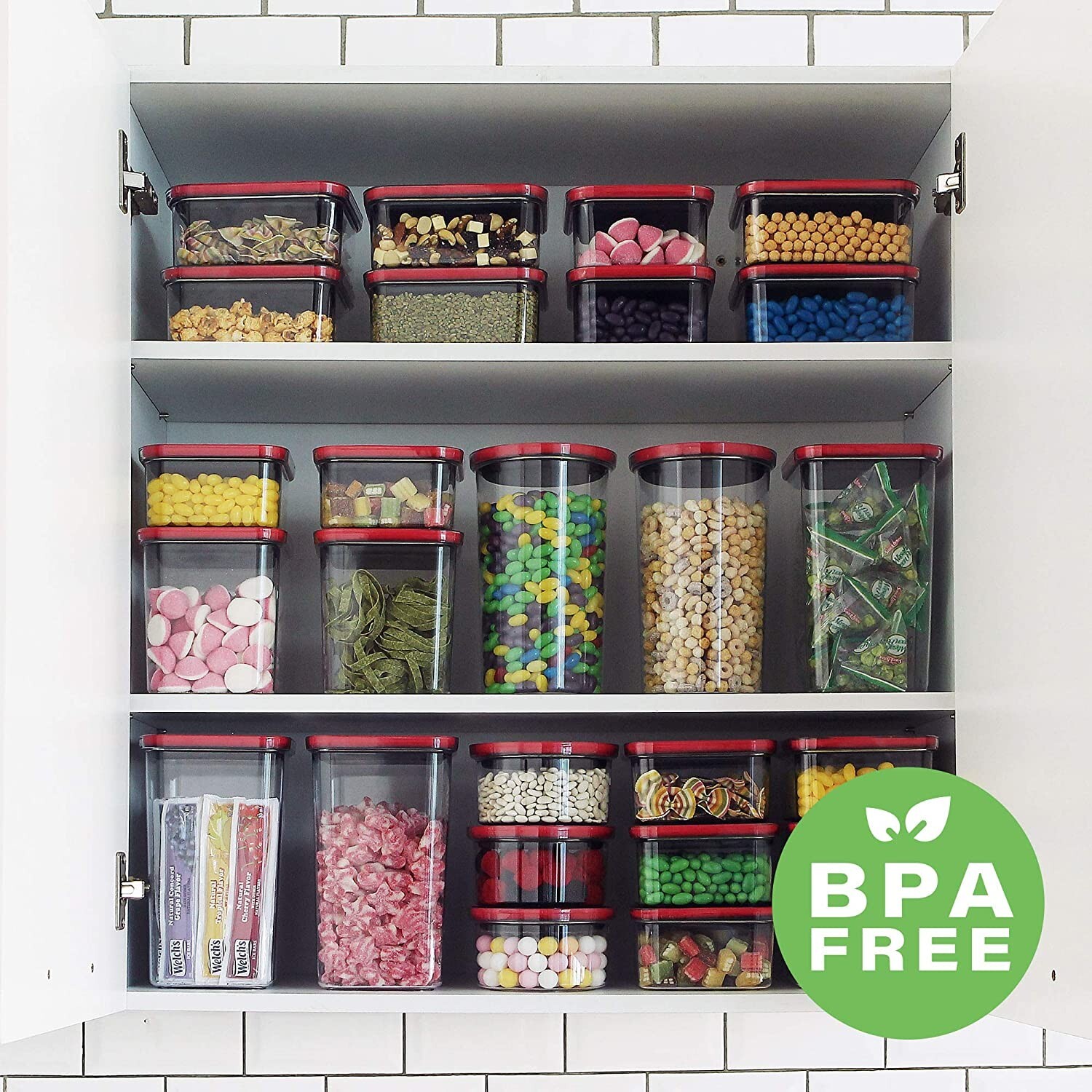 8 Set, Neoflam Airtight Kitchen Dry Food Pantry Organizer Storage Canister Set