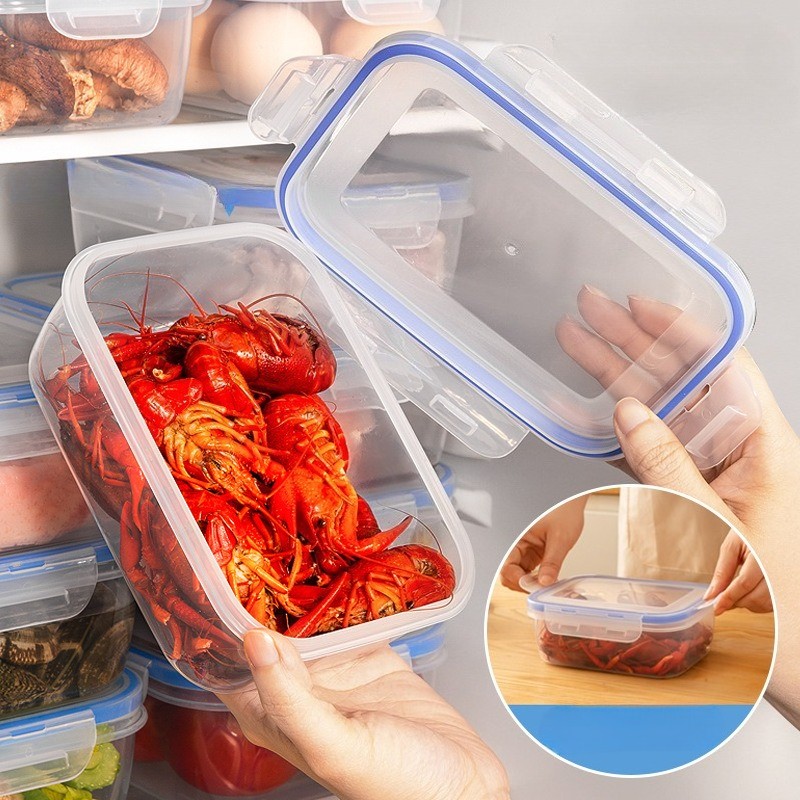3Pcs Kitchen Food Storage Food-grade PP Household Refrigerator Lid Sealed Box