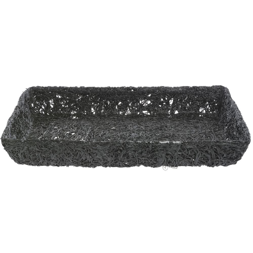 Ventilated Produce Tray Rectangular Black Plastic- 21″L x 14″W x 3″H