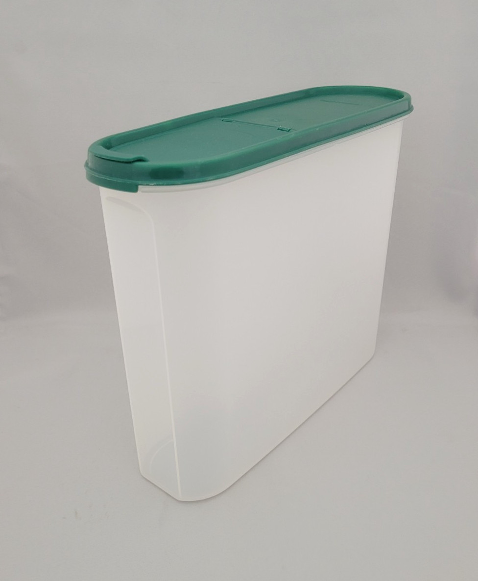 Tupperware 2351 Modular Mates Super Oval 4 Container 16 Cup Green Lid Pour Spout