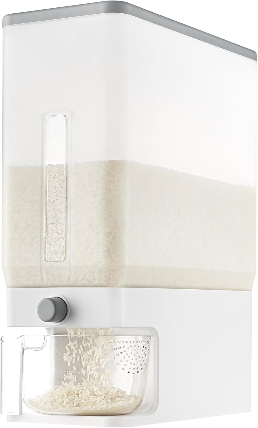 Rice Dispenser 25 Lbs(11.3Kg), Rice Storage Container Sealed Moisture Proof with