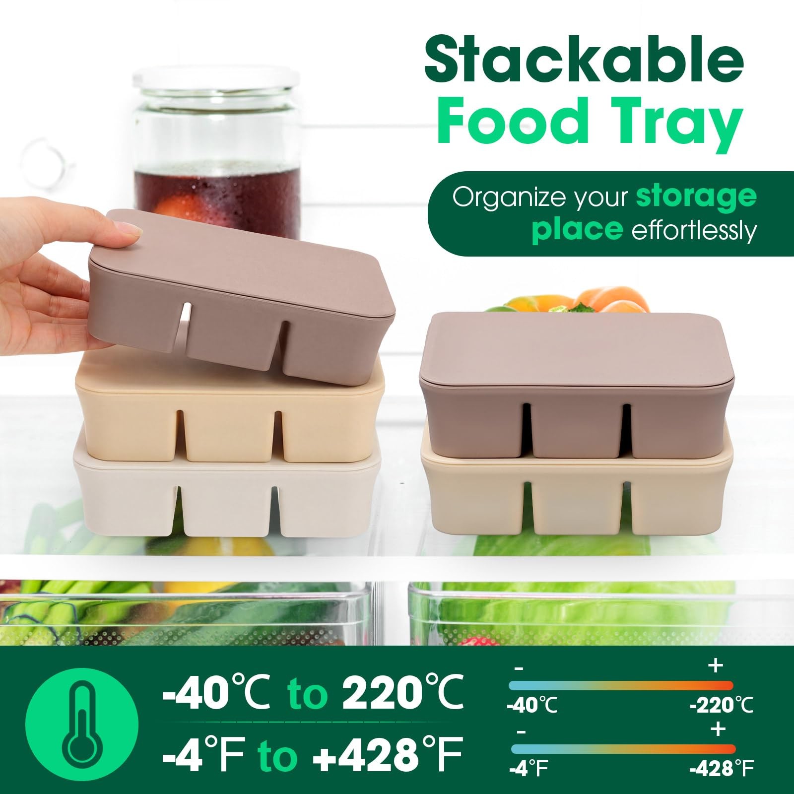 3 Pack Baby Food Freezer Tray with Lids 2.13 oz x 6 Cups/1.15 oz x 12 Cups Si…