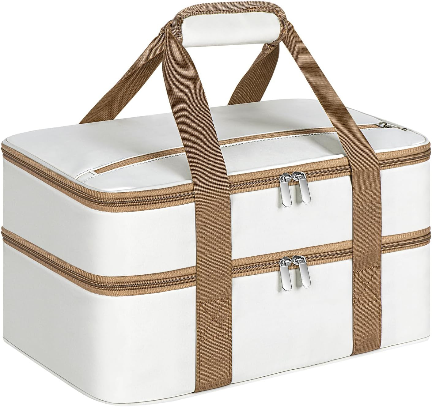 Double Insulated Casserole Carrier, Portable Casserole Carrier for Hot or Cold F